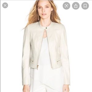 WhiteHouse BlackMarket bone (cream) leather jacket